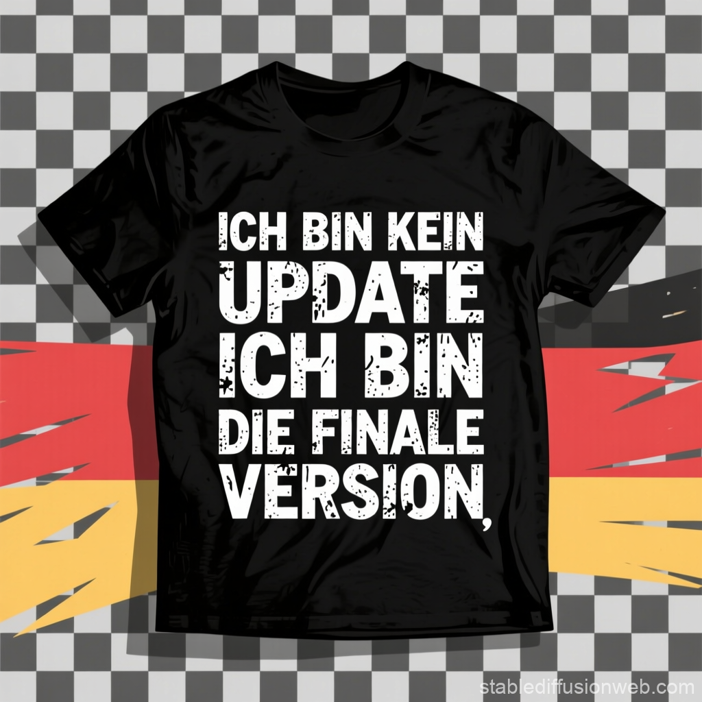Bold German Quote T-Shirt with Final Version Message