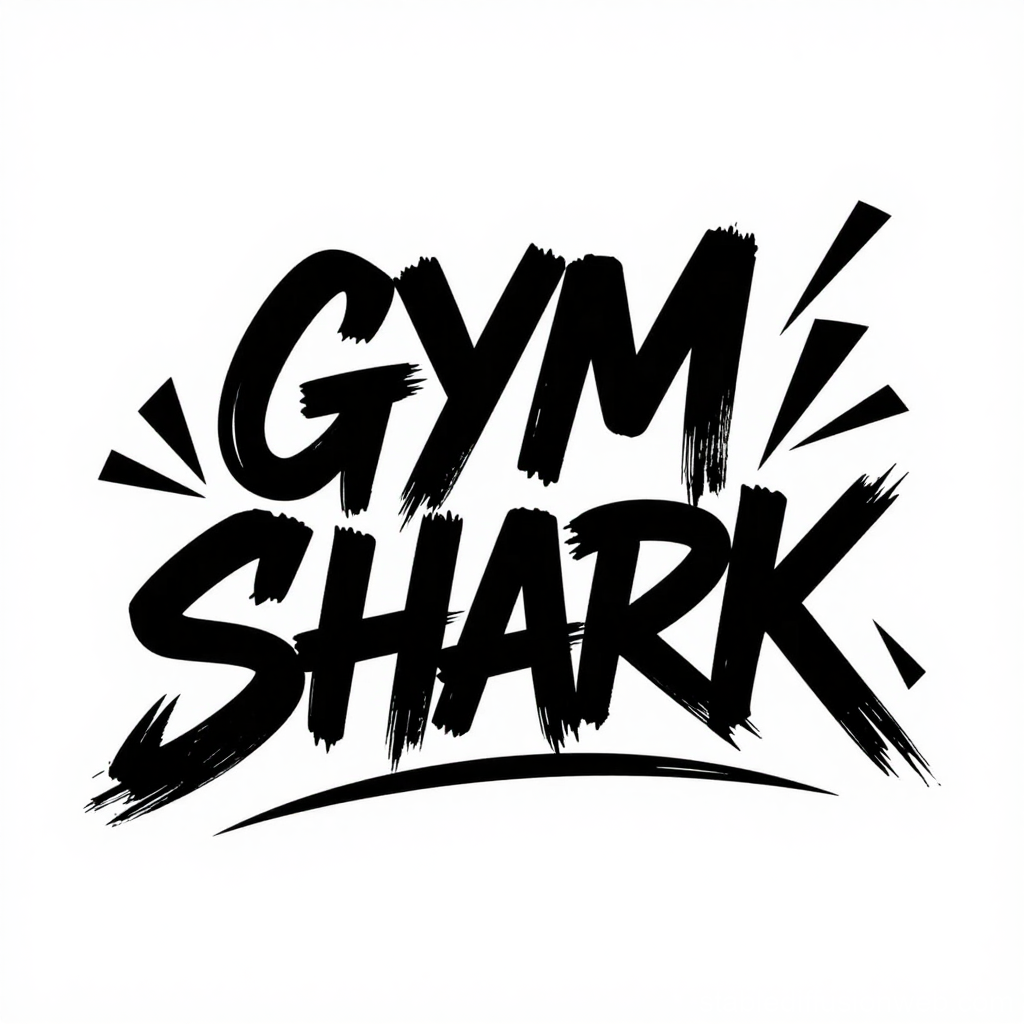 Bold Gym Shark Graffiti Logo Design