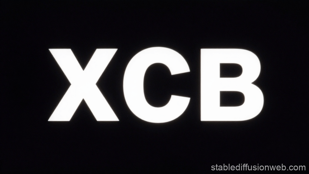Bold XCB Crypto Logo on Black Background