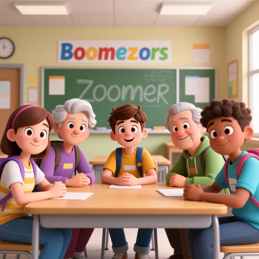 Boomers and Zoomer Students in a Classroom Setting