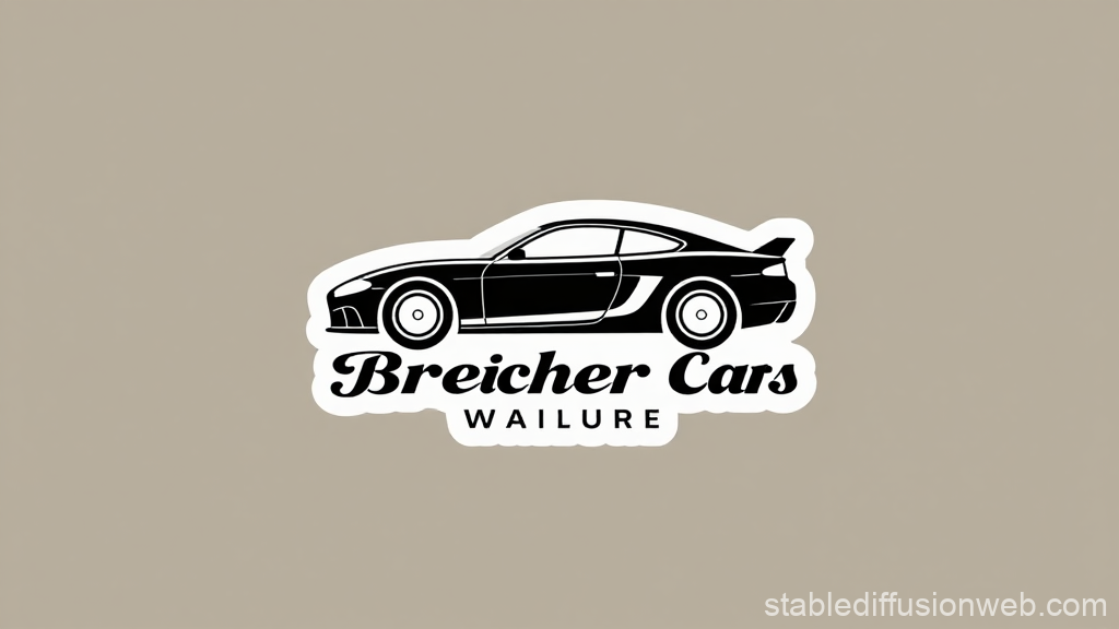 Breicher Cars Logo with Sports Car Silhouette