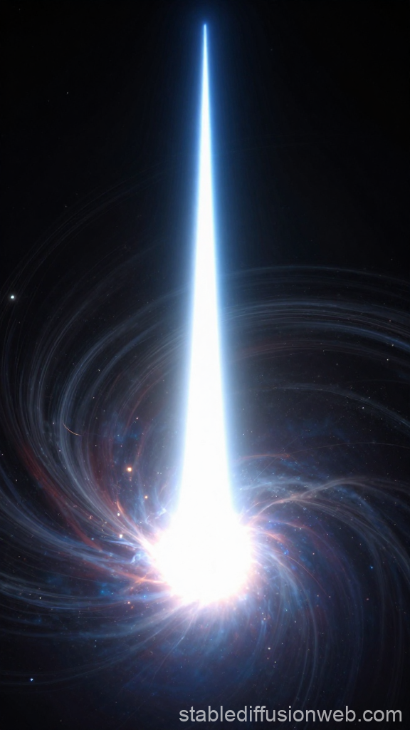 Bright Gamma Ray Burst Jet in Space