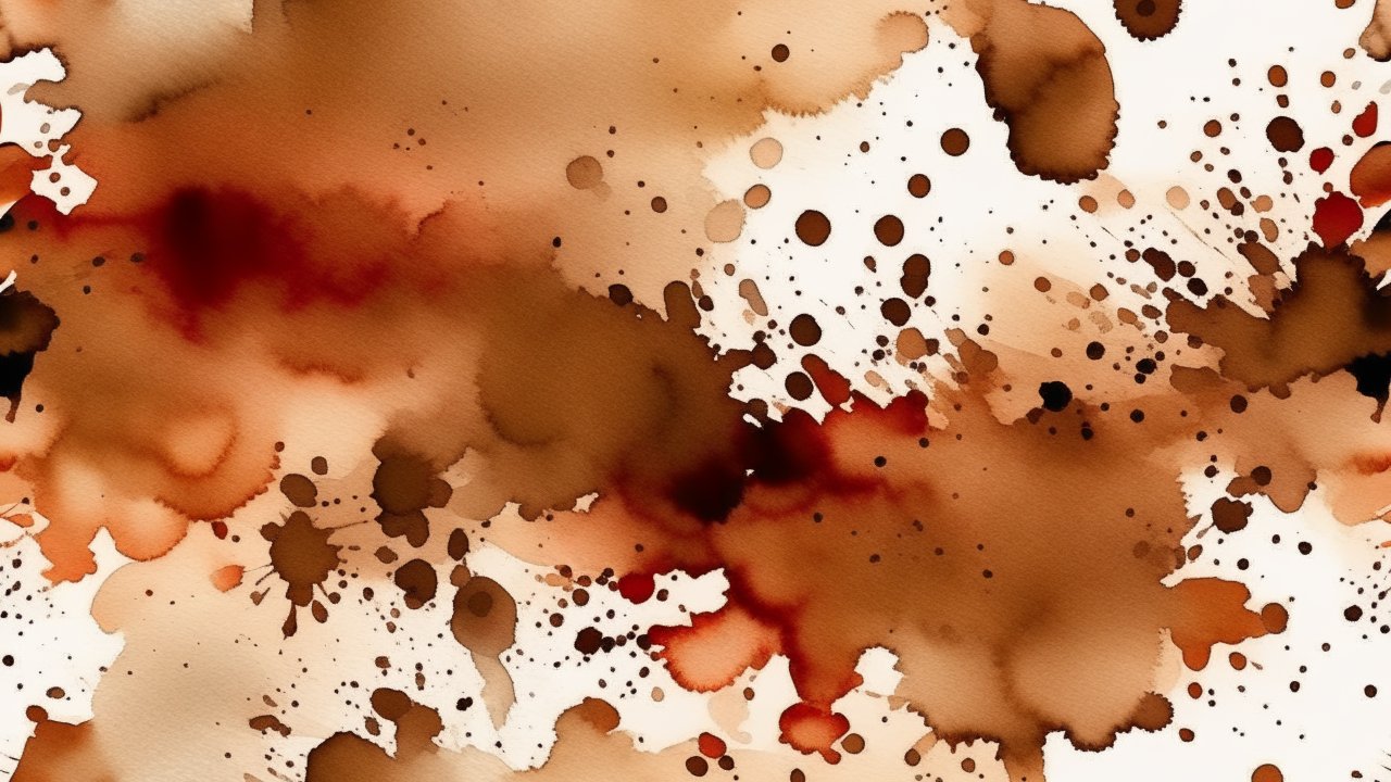 Brown Watercolor Stain Abstract Art