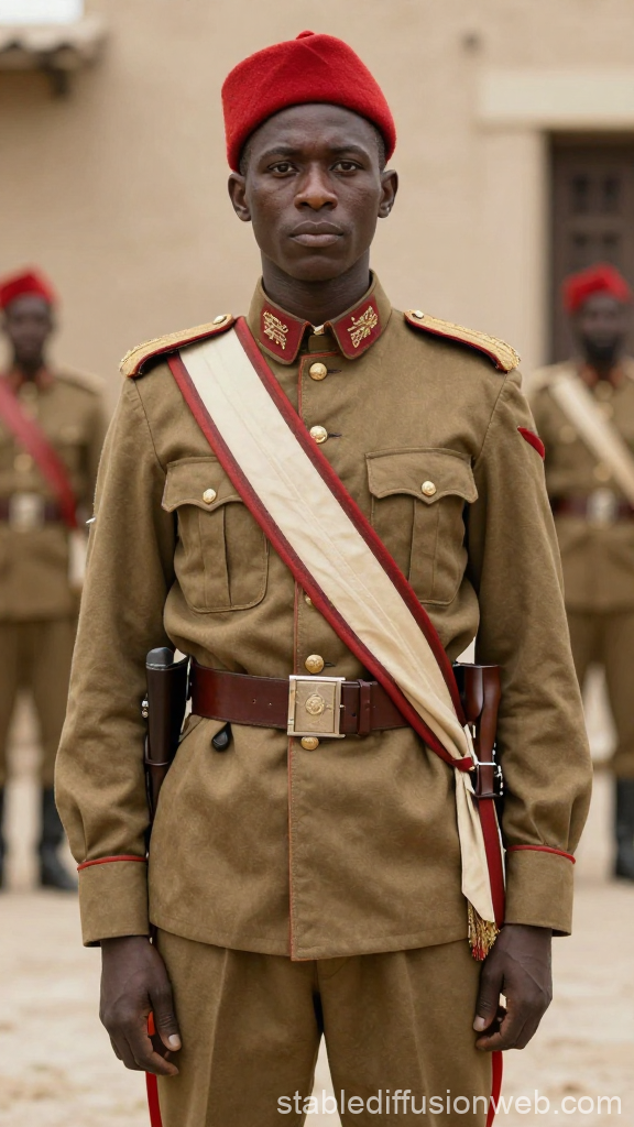 Buffalo Soldier in Traditional Military Uniform