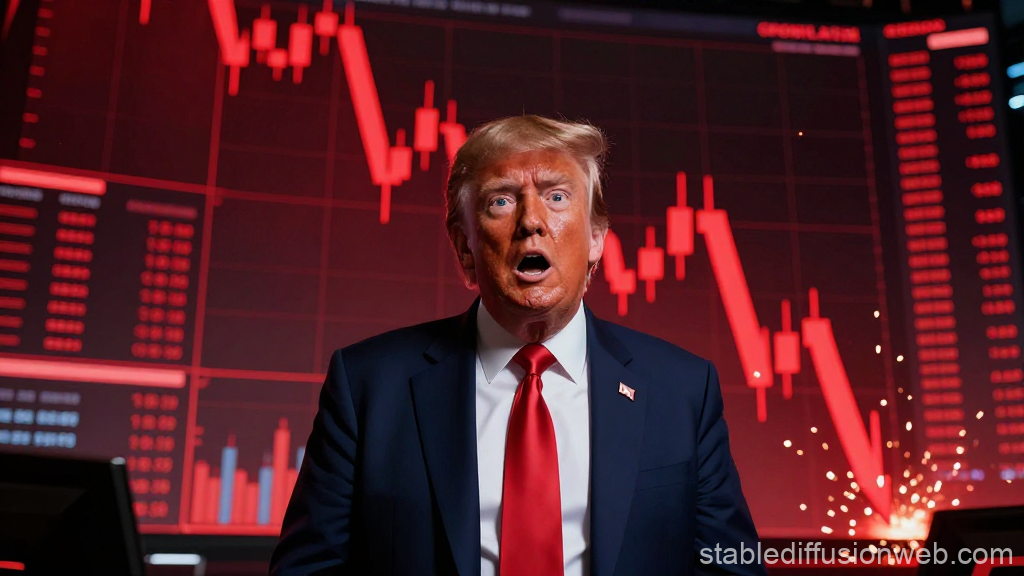 Businessman Reacting to Crypto Market Crash