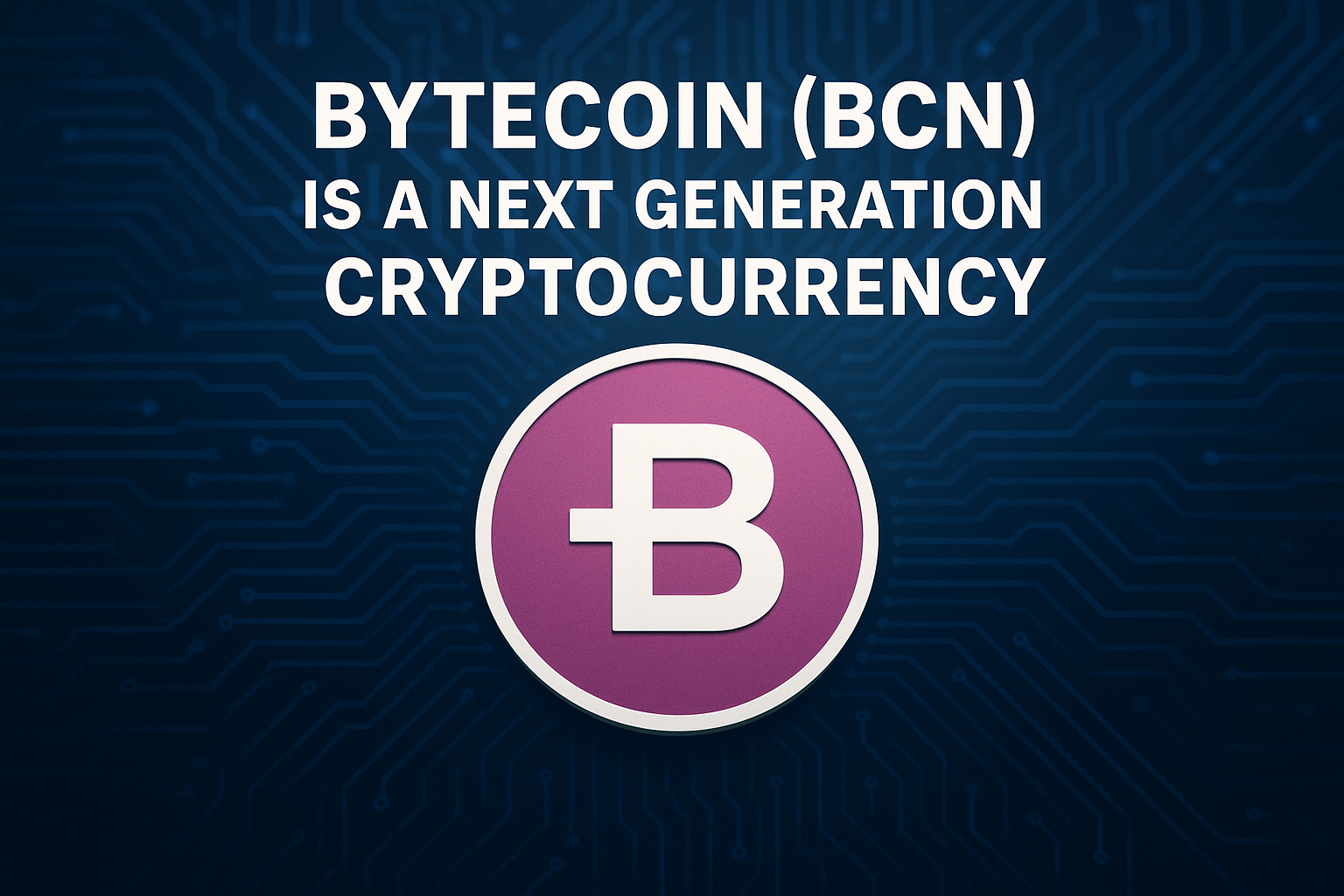 Bytecoin Cryptocurrency Digital Concept