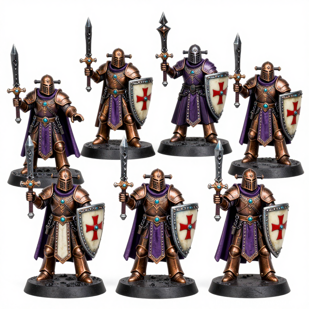 Byzantine-Inspired Warhammer Miniature Knights