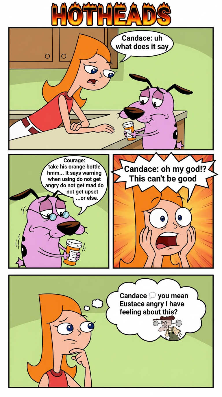 Candace and Courage Comic: The Warning on the Orange Bottle