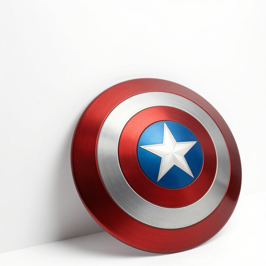 Captain America Shield on White Background