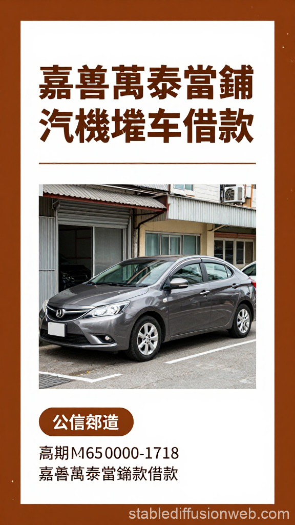 Car Loan Advertisement with Modern Sedan