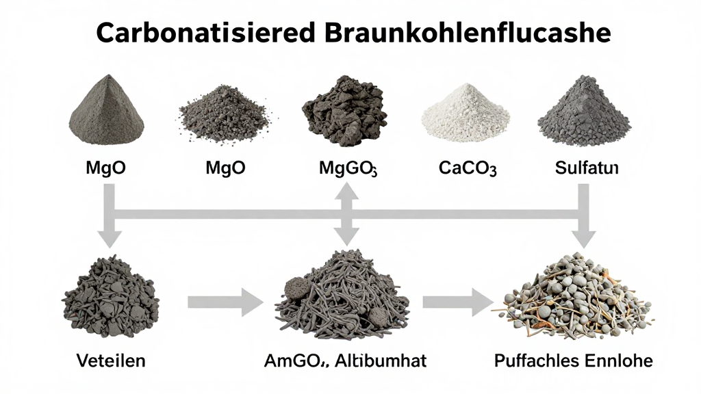 Carbonatized Brown Coal Flue Ash Composition and Transformation