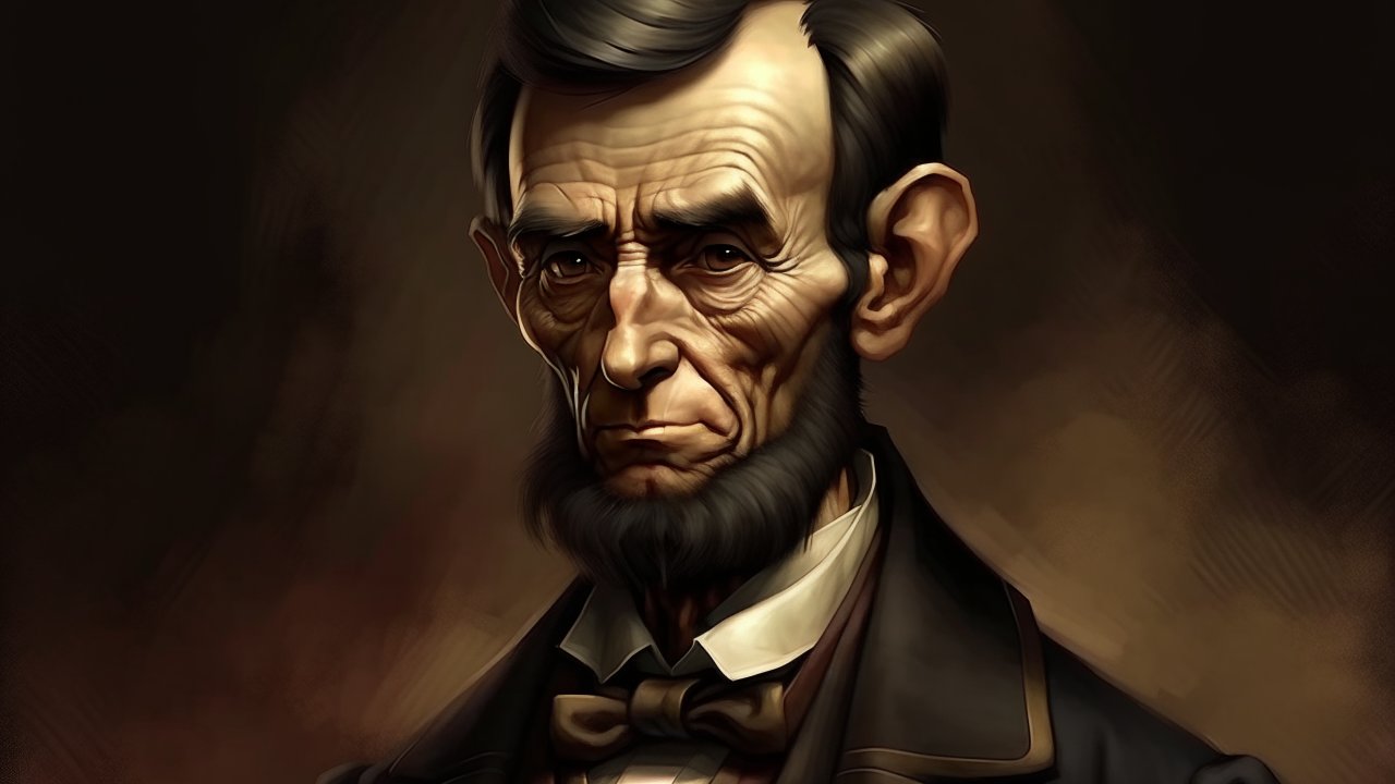 Caricature Portrait of Abraham Lincoln
