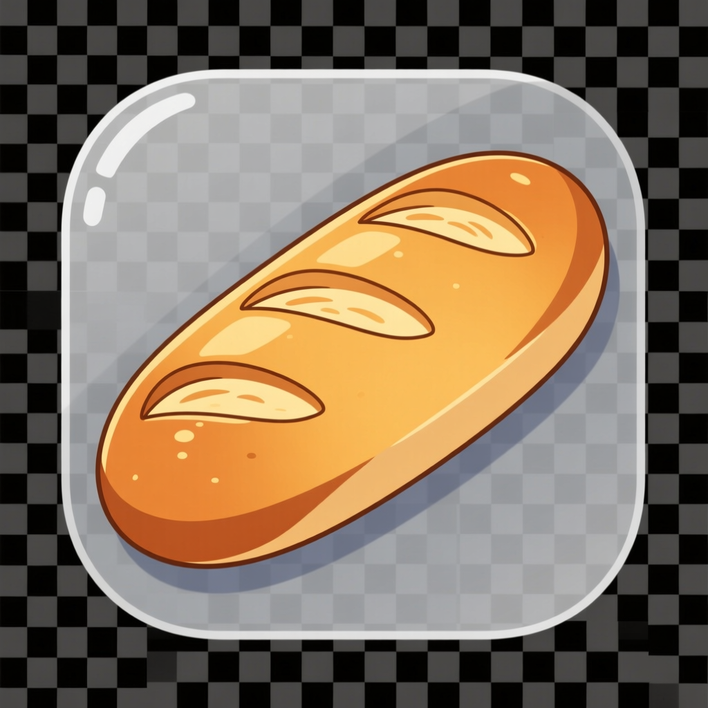 Cartoon Baguette Bread Icon