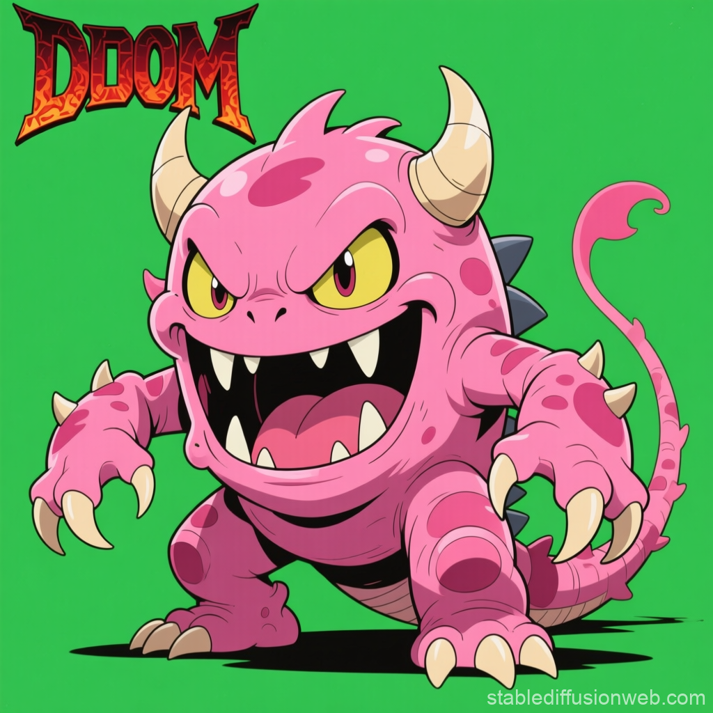 Cartoon Pinky Monster from Doom