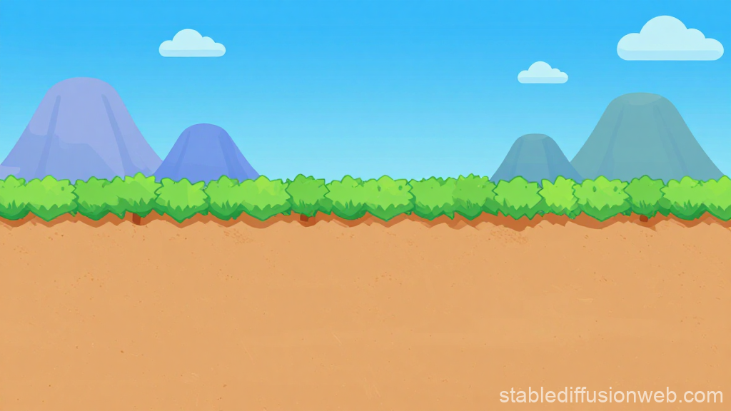 Cartoon Style Fantasy RPG Battle Stage Background