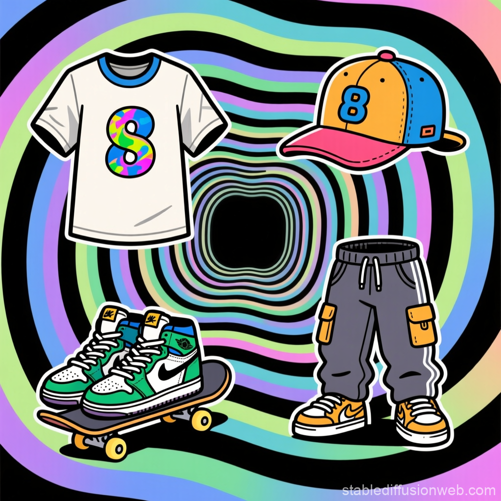 Cartoon Style Skatewear Fashion Collection