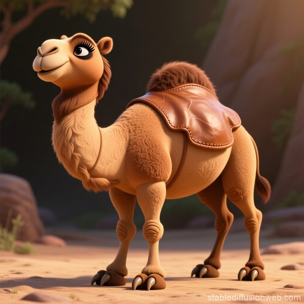 Charming 3D Render of a Cute Fat Camel
