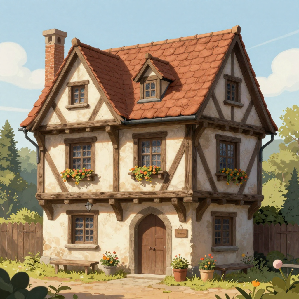 Charming Medieval Fantasy Timber Frame Cottage