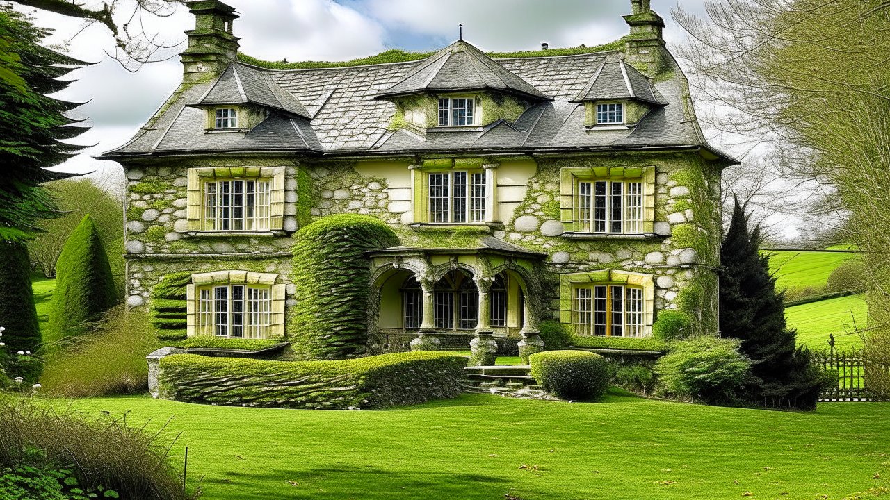 Charming Stone Cottage with Lush Greenery