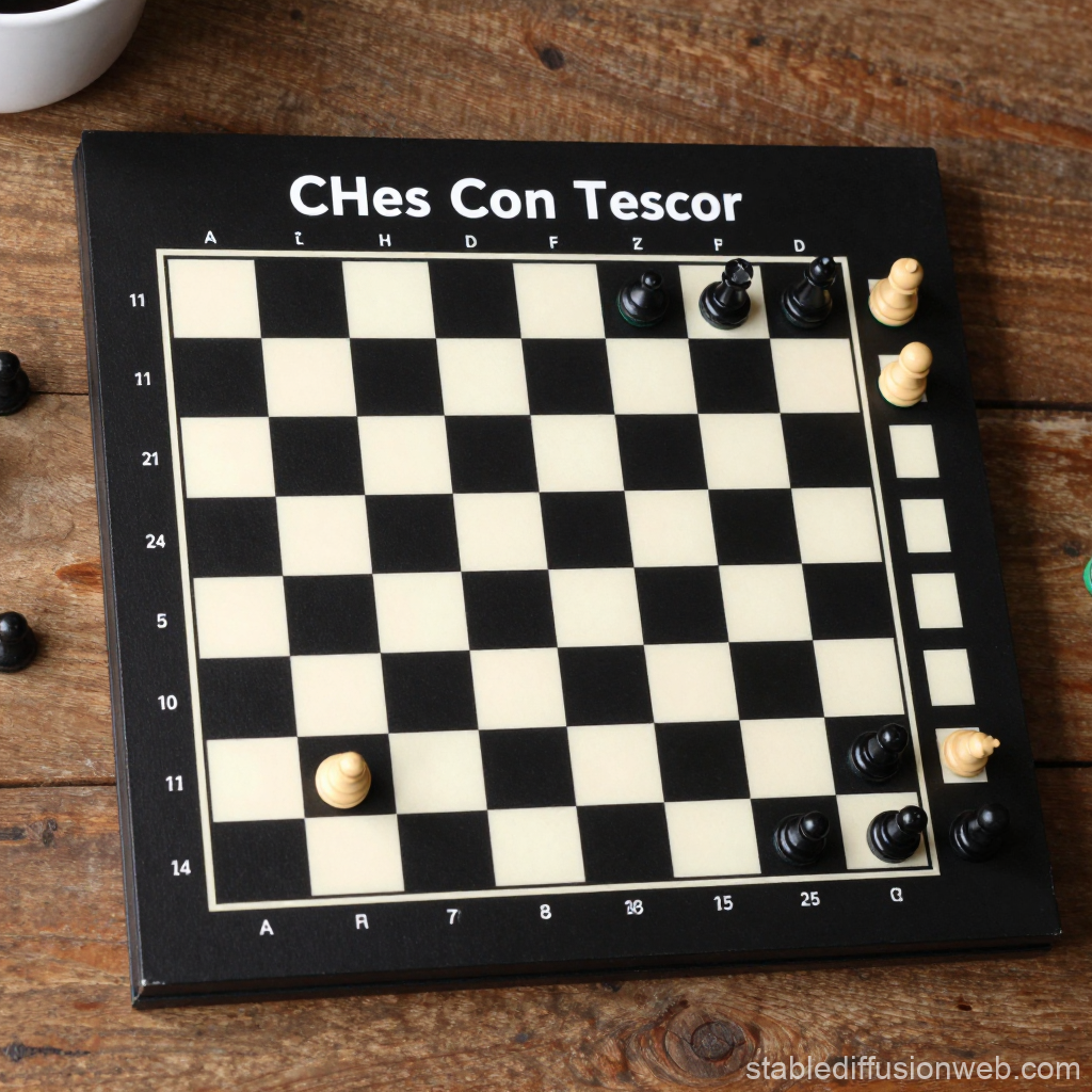 Chess Board with Unconventional Notation and Pieces