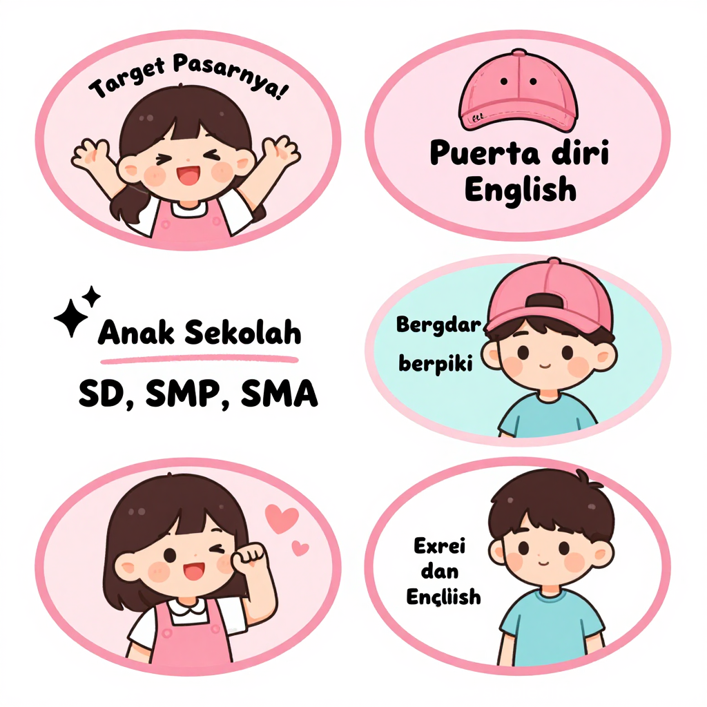 Chibi Motivational School Kids with Encouraging Phrases