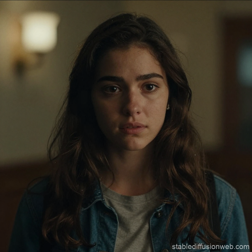 Cinematic Portrait of a Young Woman in Soft Lighting