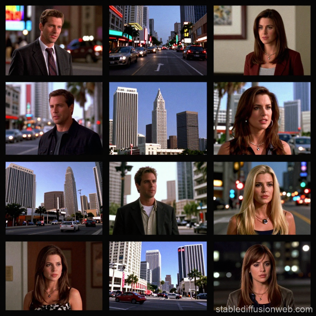 Cityscape and Character Montage from Crime Drama
