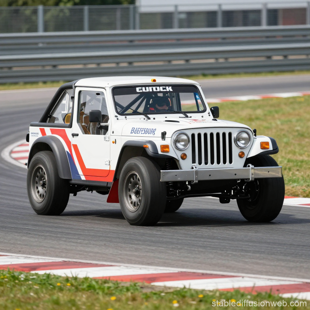 Classic Jeep Racing on Track