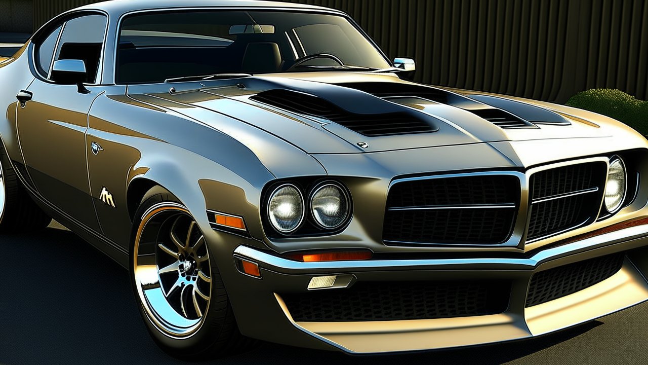 Classic Muscle Car with Glossy Finish