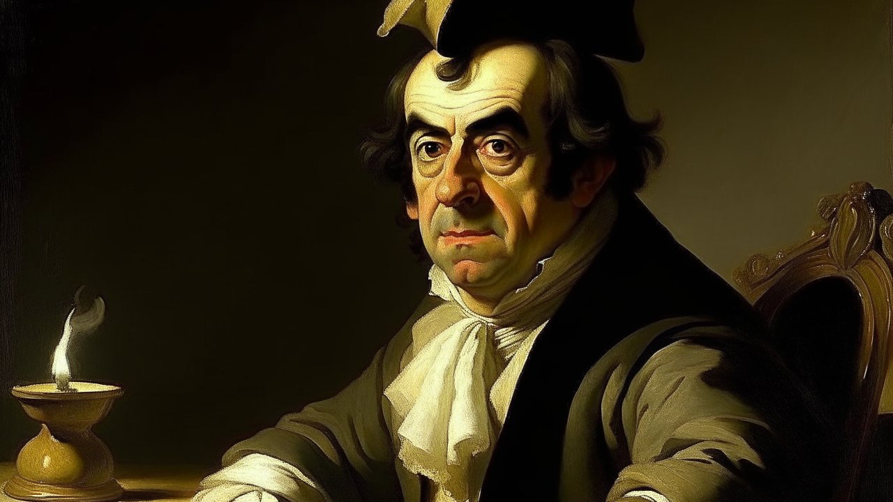 Classic Portrait of a Man by Candlelight