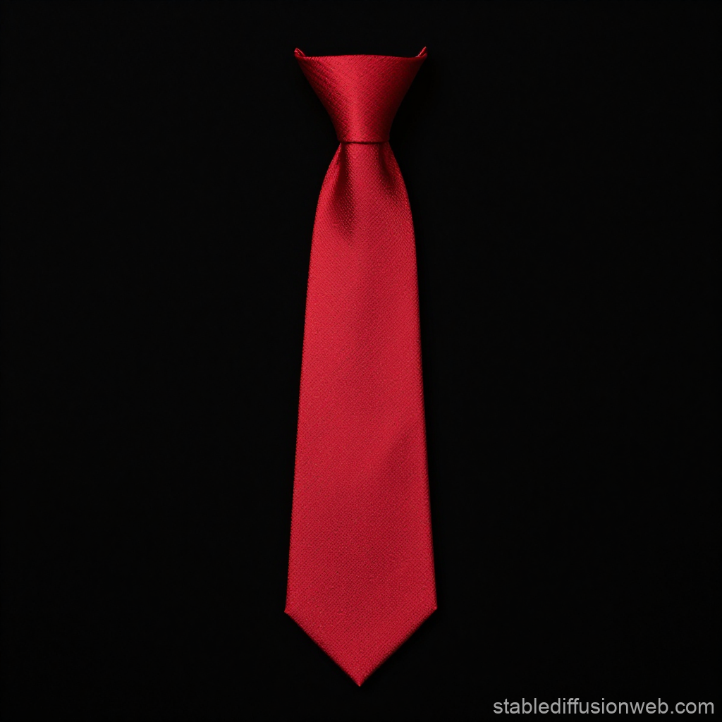 Classic Red Corporate Tie on Black Background