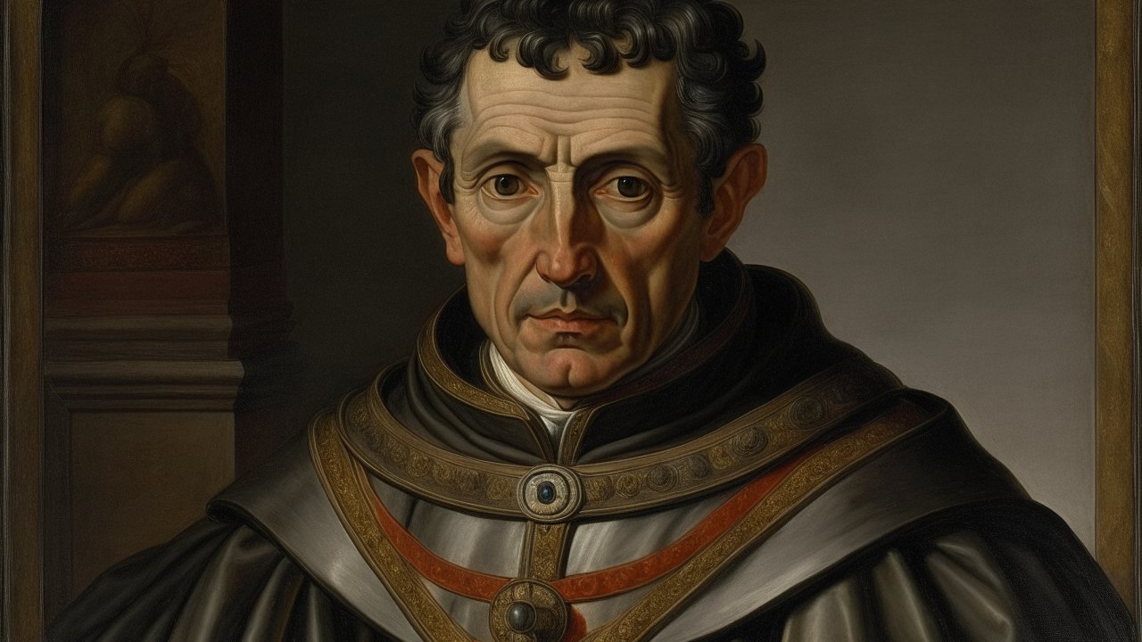 Classical Portrait of a Man in Ornate Robes