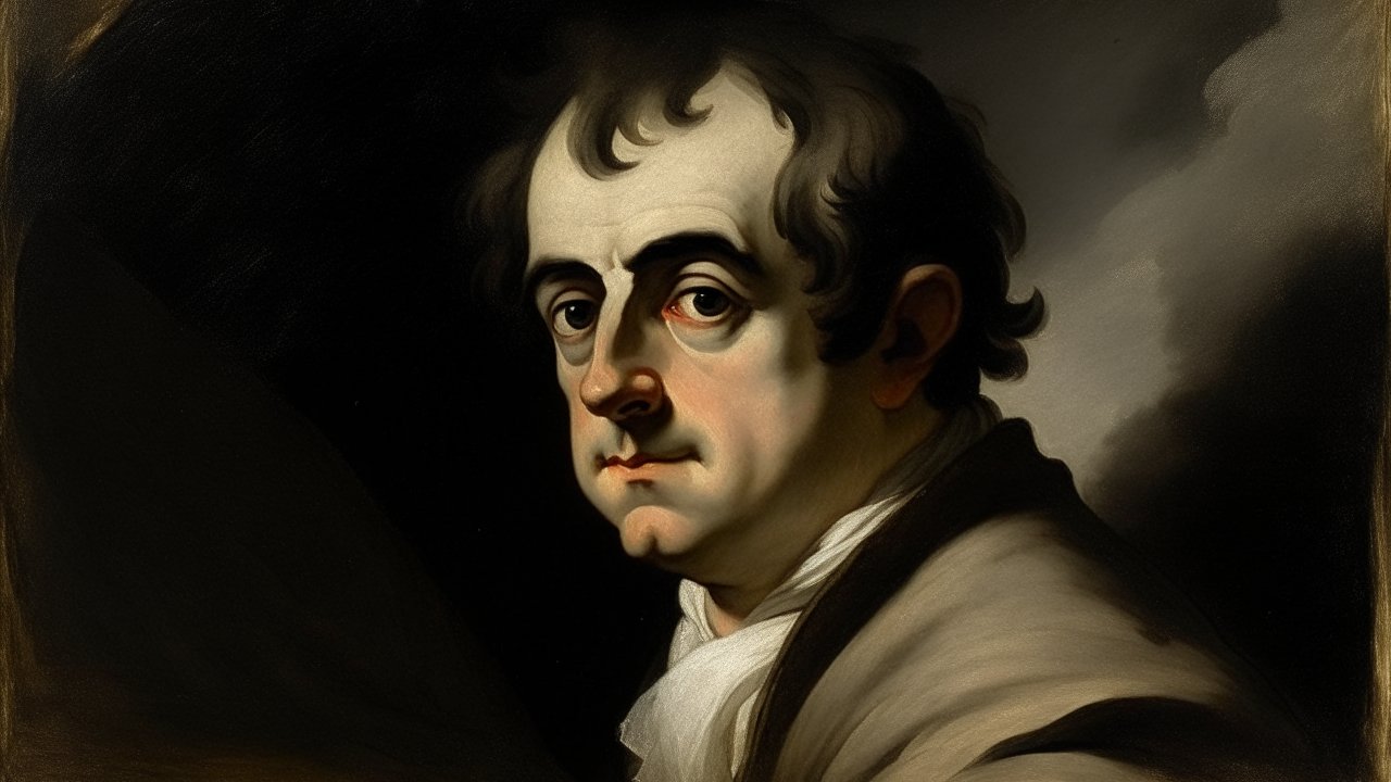 Classical Portrait of a Somber Man in Historical Attire