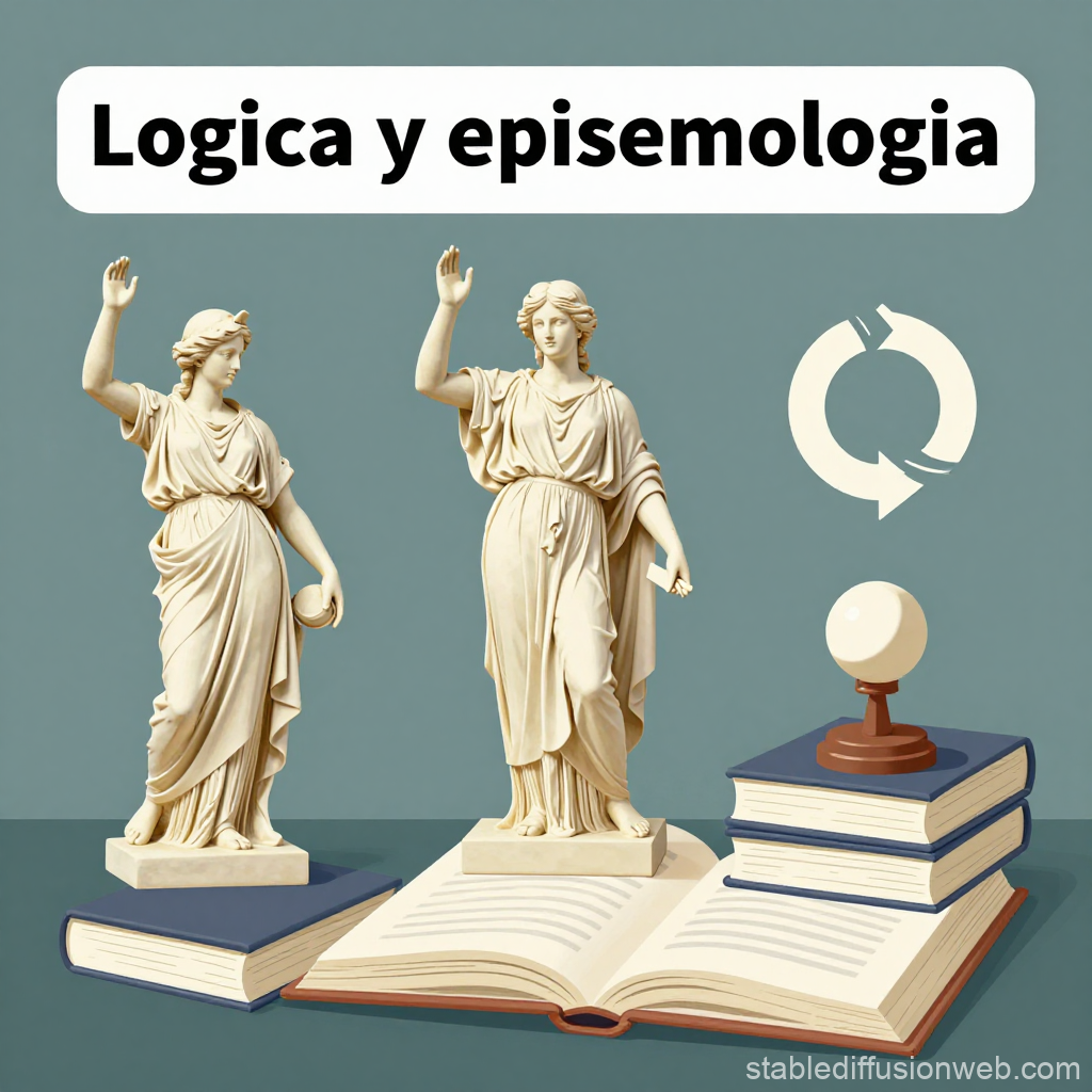Classical Statues and Books Representing Logic and Epistemology