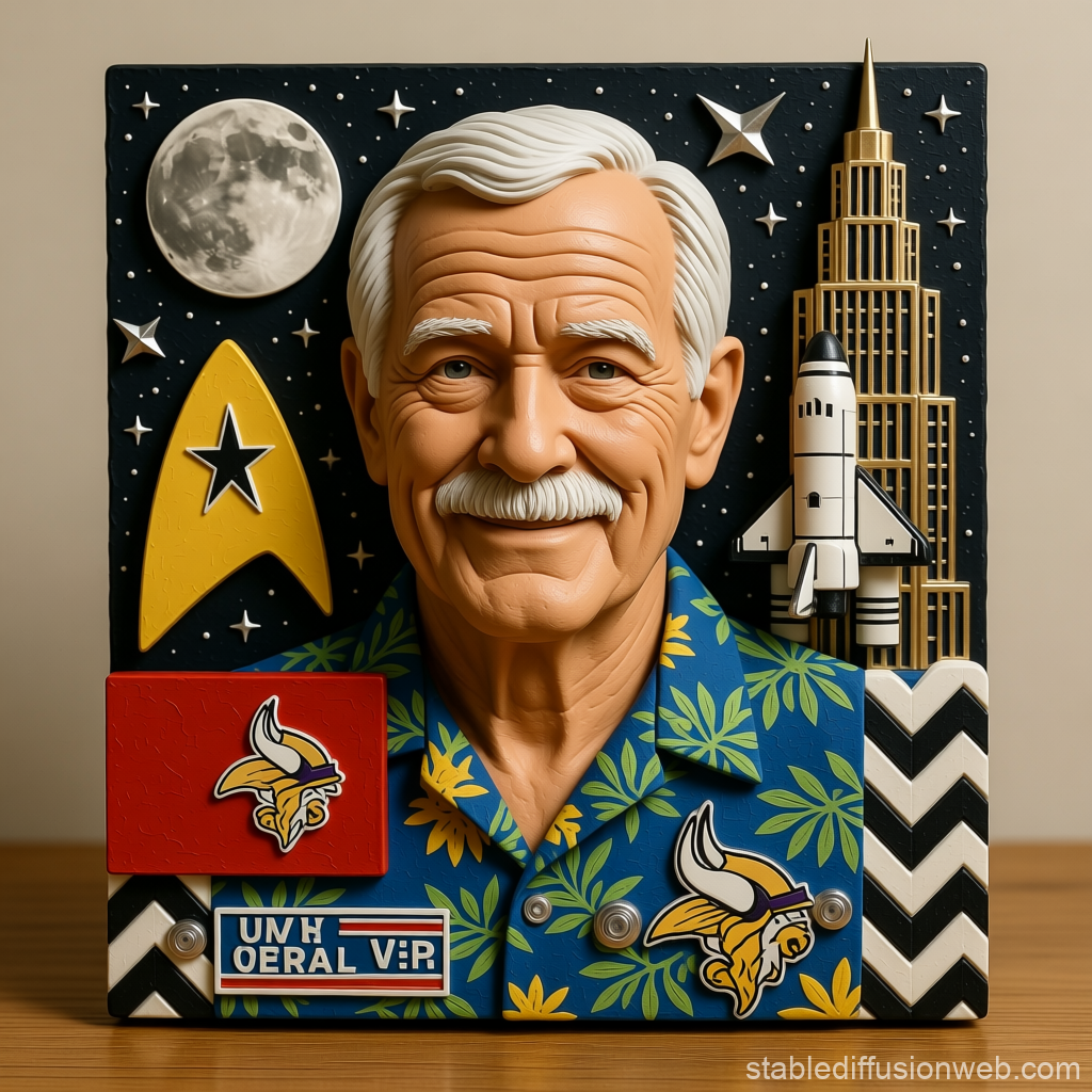 Clay Sculpture Portrait Honoring a Legendary Figure