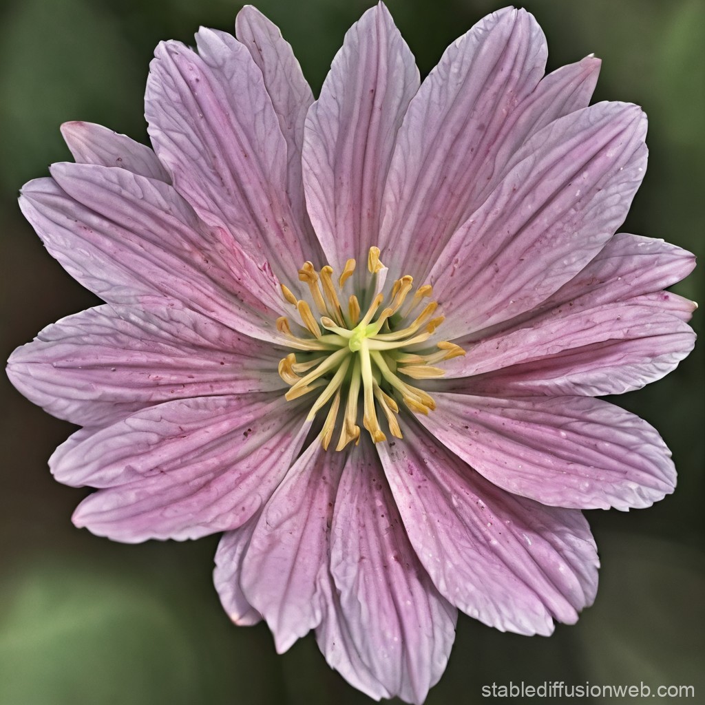 Close-up of a Delicate Pink Flower in Bloom