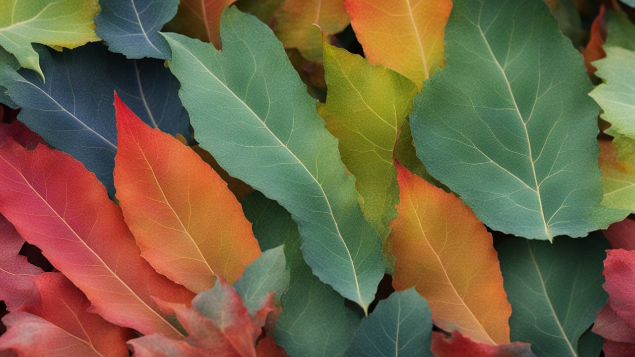 Close-up of Colorful Autumn Leaves