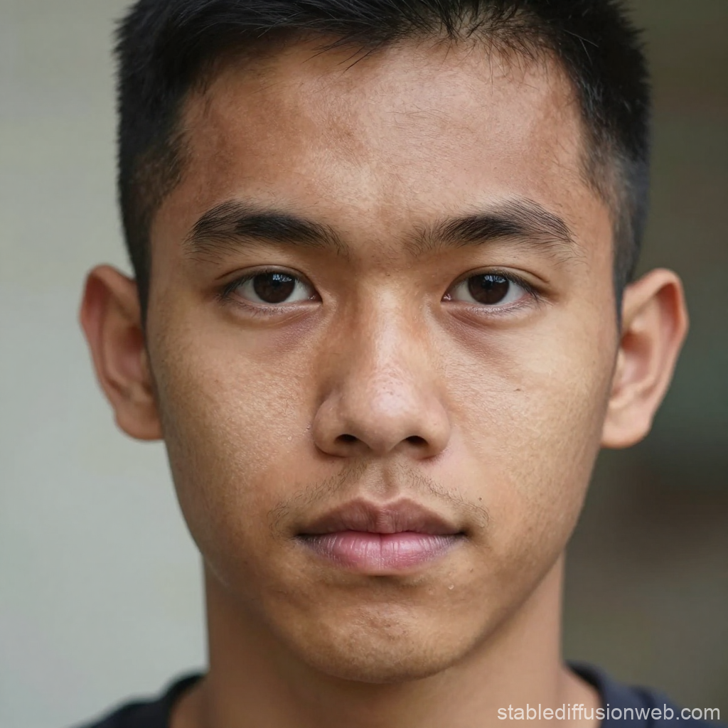Close-up Portrait of a Young Filipino Man