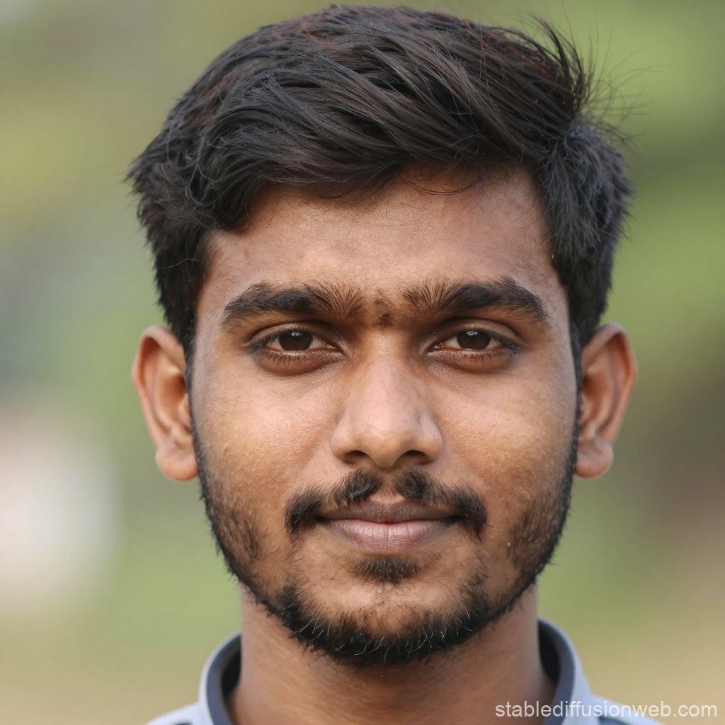 Close-up Portrait of Indian Male with Natural Expression