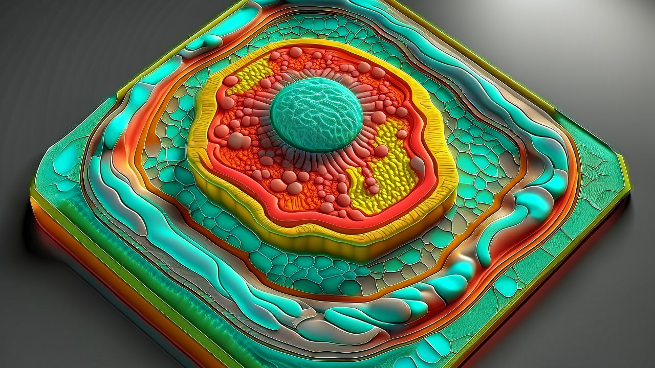 Colorful 3D Abstract Cellular Structure