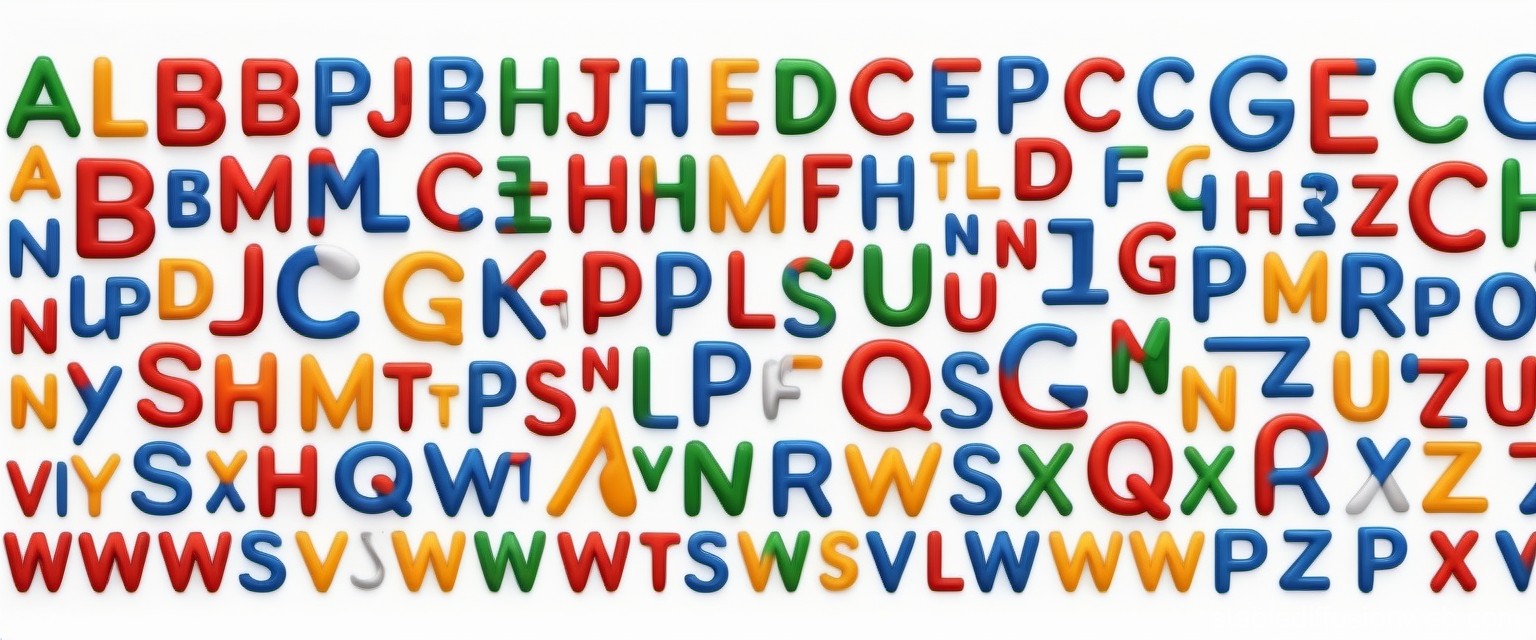 Colorful 3D Alphabet Letters Pattern