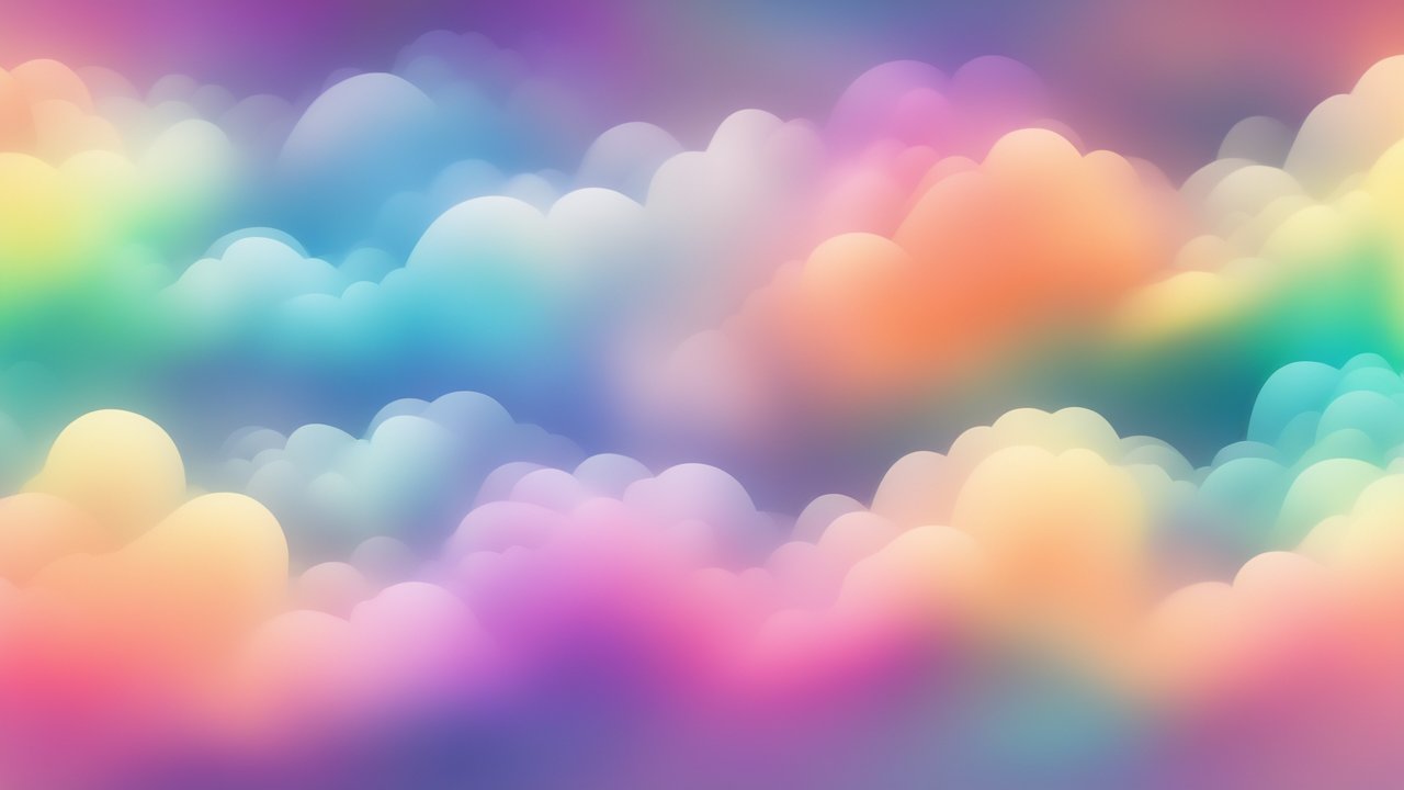 Colorful Abstract Blurred Foggy Clouds