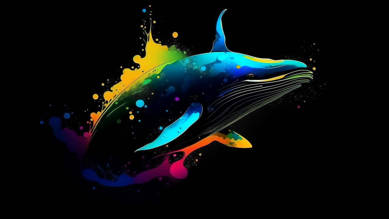 Colorful Abstract Whale Illustration