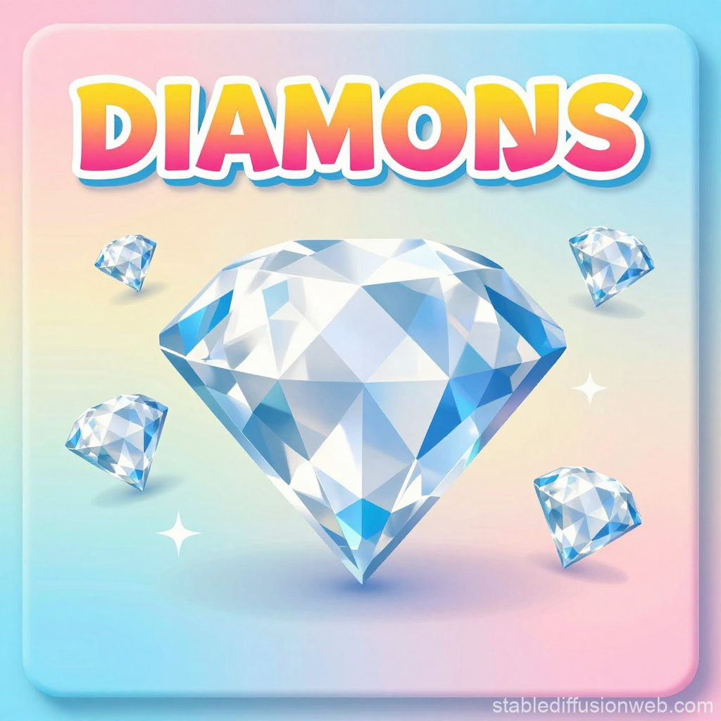Colorful Diamonds Game Poster Design