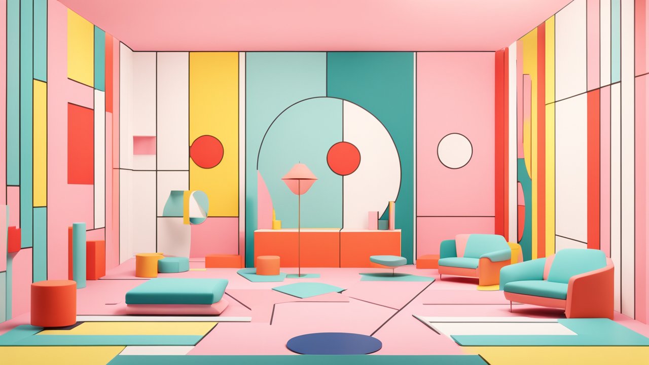 Colorful Geometric Modern Interior Design