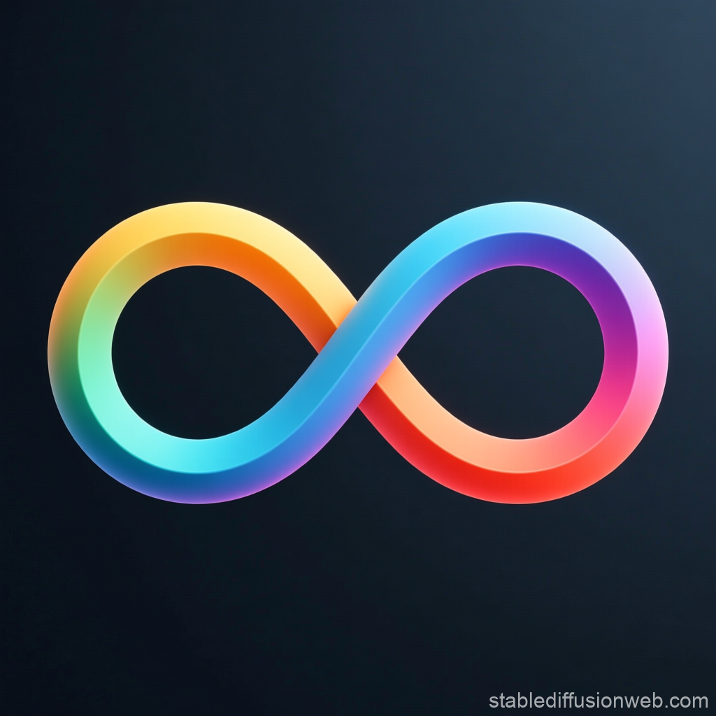Colorful Infinity Symbol with Smooth Gradient