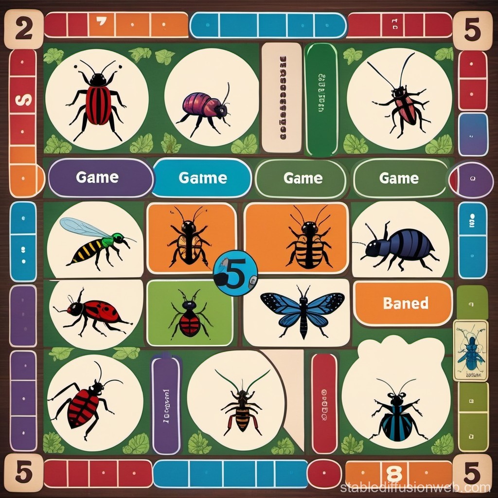 Colorful Insect-Themed Board Game Design