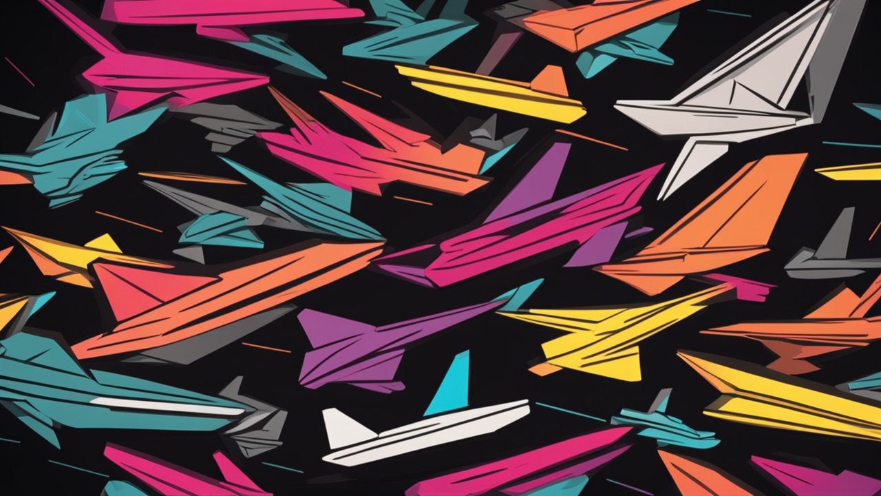Colorful Paper Planes in Dynamic Flight