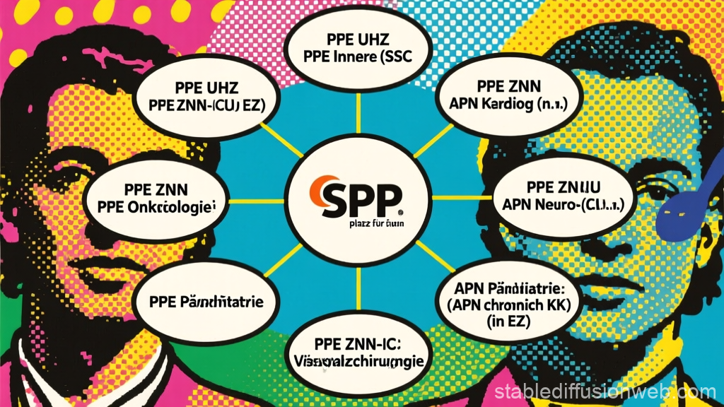 Colorful Pop Art Medical Center Diagram