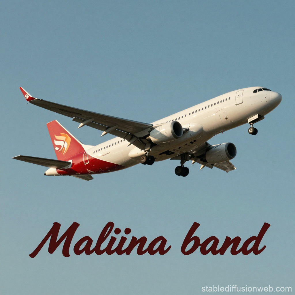 Commercial Airplane Soaring in Clear Sky